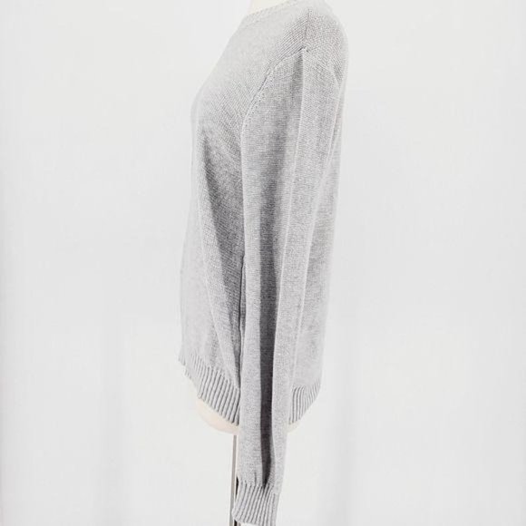 Cremieux Valentina Storm Grey Knit Long Sleeve Crew Neck Sweater Top Large NWT - Picture 5 of 7